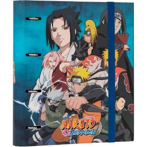 Grupo Erik 4 Ring Binder A4 - Naruto Shippuden | 10.6 x 12.6 inches - 27 x 32 cm A4 Ring Binder Folder, Document Folder | Gifts Naruto Manga
