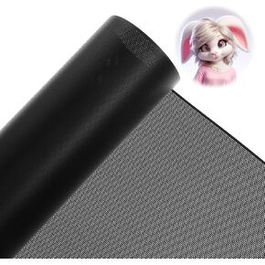 Fursuit Eye Mesh Black Waterproof Plastic Mesh Canvas Sheet 0.2mm Thick Printable PVC Mesh for Mask Eyes Furries Cosplay Props Sculpting Fursuits Decor Craft Making 30cmx1m Hole 0.5mm