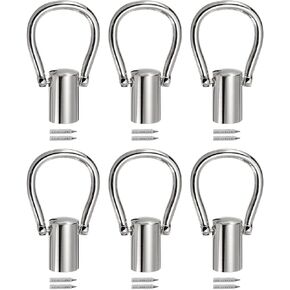 uxcell Cord End Cap, 13mm(0.51") Barrel End Cap Terminators Cord Finding for DIY Making Tassel Bag Strap 6Pcs Black(58x36mm)