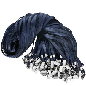 100pcs الحبل الأسود مع حبل مقطع لشارات الهوية
