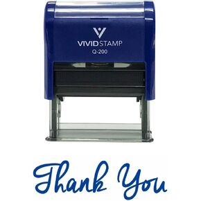 Thank You Self-Inking Rubber Stamp (Blue) - Medium