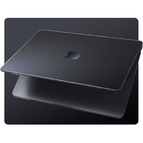 EooCoo [Ultra Thin Armor] Compatible with MacBook Air 13 inch M4 2025 2024-2022 M3 M2 A3240 A3113 A2681, [Space Black] [Anti-Fingerprint], Air 13.6" Matte Protective Case&Keyboard Skin, Black