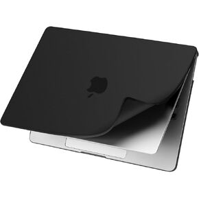 MOSISO Compatible with MacBook Pro 13 inch Case M2 2025, 2024, 2023, 2022-2016 A2338 M1 A2251 A2289 A2159 A1989 A1708 A1706,Shockproof Anti-Fingerprint Scratch Resistant PP Matte Soft Case, Black