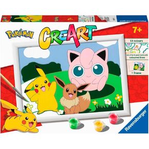 Ravensburger Crart Pokémon Classics Paint بأرقام للأطفال الذين تبلغ أعمارهم 7 سنوات.