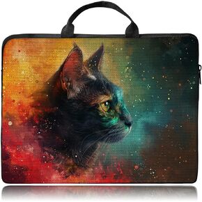 Cat Laptop Sleeve Case,14 15 15.4 15.6 inch Laptop Bag Case with Handle for Women,Traveling Laptop Sleeve Compatible with MacBook,HP,Dell,Lenovo