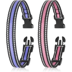Replacement Collar Strap,Dog Training Collar Replacement Strap, 3/4 Inch Replacement Collar for All Vibrating and Anti Bark Training Shock Collars - Durable & Adjustable - Pink & Purple