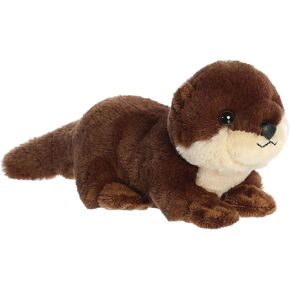 Aurora® Adorable Mini Flopsie™ River Otter Pup Stuffed Animal - Playful Ease - Timeless Companions - Brown 8 Inches