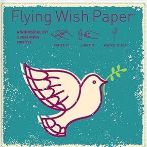 Flying Wish Paper - Write it., Light it, & Watch it Fly - PEACED Dove - 5" x 5" - Mini Kits