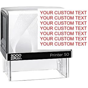 Custom Self-Inking Stamp - Up to 7 Lines - 5 Color Choices