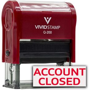 ACCOUNT CLOSED Self Inking Rubber Stamp (Red Ink) - Medium