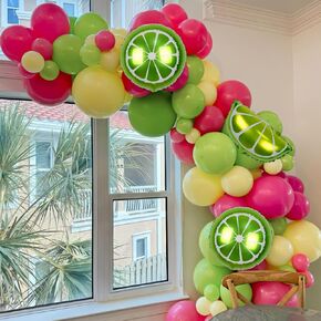 Bachelorette Party Decorations, 18"" 10"" 5"" Bachelorette Balloon Arch with Lemon Ring Balloons for Bridal Shower Girls Birtdhay Mexican Fiesta Bachelorette Party Decorations