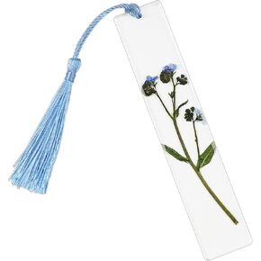 Pressed Flower Bookmark Resin Floral | Handmade | with Dried Flowers | Artsy (Forget-me-not)
