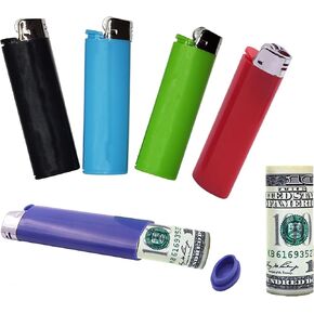 SECRET STASH Fake Lighter Diversion Safe - Hidden Compartments for Cash Jewelry Pills | Storage Box Discreet Hide Money Small Container Store Valuables in Plain Sight Safes Pill Hiding Light (1)