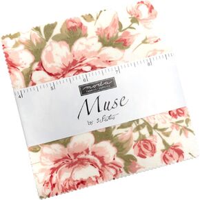 Muse Charm Pack by 3 Sisters; 42-5-inch Precut Fabric Quilt Squares