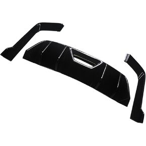 Rear Diffuser Lip for 2015-2017 Gloss Black Compatible for Mustang 4 Fins HPE700 HPE750 HN Rear Lip Diffuser Spoiler