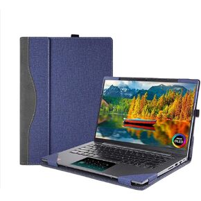 Asus Zenbook 14 Case Cover - OLED & Flip OLED Notebook Sleeve, PU Leather Bag Protection Shell with Pen Holder and Heat Dissipation Hole (Wine Red)