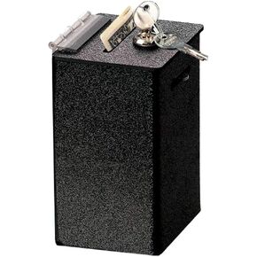 BankSupplies Black ABS Countertop Tip Box - 4W x 6H x 3.5D
