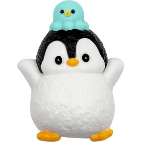 Taba Squishy Penguin,fufu squishies,Silicone Toys,Stress Relieving Fur Ball OPP Packaging GiftsSquishy Fidget Toys for Anxiety&Relaxation,Perfect Desk Accessory for Adults (Penguin)