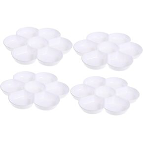 4pcs Paint Trays Imitation Ceramic Mixing Palette for Artists Pigment Plates for Watercolor and Painting for Crafts and Art Projects