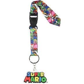 Super Mario Bros Character Scene Wrist Strap Lanyard for Keys Keychain Wallet OSFM for Men and Women