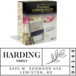 Return Address Stamp - Self Inking Rubber Address Stamp - Customize Online - Style RA249 - Choose from 15 Ink Colors