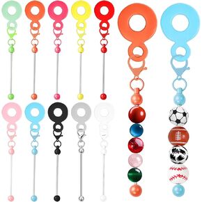 10Pcs Beaded Straw Pendant Decoration, Delicate & Compact Straw Charms Supplies, Cup Ornament Good Size Not Easy to Damage Can Increase the Appearance of the Cup
