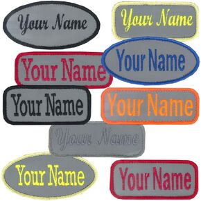 Reflective Name Patches Uniform Work Shirt, Personalized, Embroidered. Multiple Sizes to Choose from.