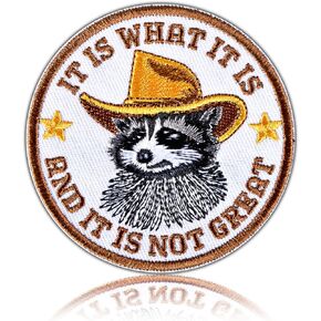 It is What It is and It is No Great Embroidery Patche 3" Embroidered Funny Patch Hook and Loop Backing It is What It is Morale Patch Backpacks, Hats, Bags,Dog Harness, Vests, Patch Wall