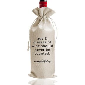 DOI-LANEE 40th Birthday Wine Bag Forty Birthday Pairs Well With Turning Forty Wine Bag Party Supplies Decorations 40 Year Old Gifts for Her Him Party Favor Gift