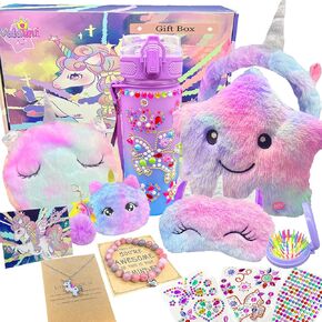Unicorn Gifts Toys for Girls Kids Daughter-Unicorn Toy Set with Cute Star Plush Toys for Girls-Birthday Graduation Present Fun Unicorns Toy Gifts for Age 6-8 8-10 4 5 6 7 8 9 10 Years Old Girl