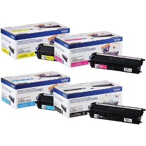 Brother TN436BK Super High Yield and TN433 (C/M/Y) High Yield Toner Cartridge Set
