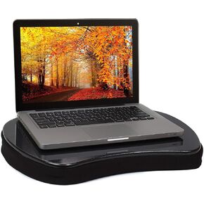 Mini Lap Desk Bed Table with Memory Foam - Blue - Work from Home - Laptop Lap Tray - Travel Portable Desk - Great for Reading Writing Coloring on Bed Couch - Handle