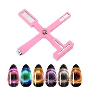 Nail Magnet Set for Cat Eye Gel Nail Polish Magnet 5 in 1 Multifunction Wand Cat Eye Magnets for Nails Cats Eyes Magnets Sticks Magnetic Polish Design Tools for Nails Salon Home DIY
