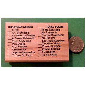 16 Count (Pack of 4962) Rectangular Wood and Rubber Teaching Mounted Rubber Stamp