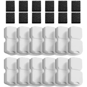 Pet Water Fountain Filters: Per Fountain Filter Replacement (24 Pcs) - 6 Months Set of Replacement Filters for ATMZIQXR S18 - Contains 12 Carbon Filters + 12 Sponges Filters