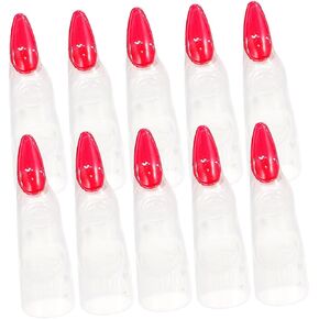 TOYANDONA 10pcs Witch Fingers Witch Nail Ring Scary Witches Nails Witch Costume Accessories Halloween Dragon Claw Halloween Fake Witch Nails Witch Costsume Fingers Plastic Apparel Cosplay