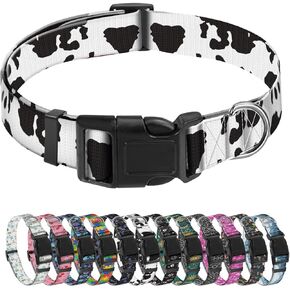 Dog Collar, Soft Pet Collar Adjustable with Quick Release Buckle, Durable Cute Dog Collars Pet Gift for Medium Dogs Funny Boho Sun Moon