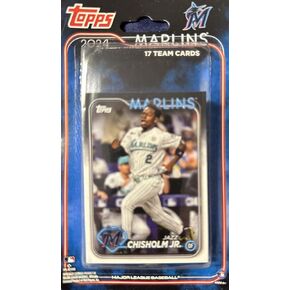 Topps Miami Marlins 2024 Factory Sealed 17 Card Team Set with Rookie Cards of Dane Myers and Jacob Amaya Plus, OS
