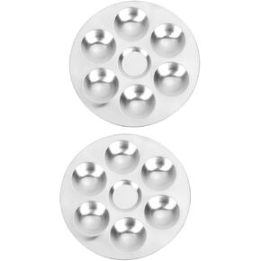 ERINGOGO 2 Pcs Stainless Steel Painting Tray Lightweight and Portable Pigment Trays for Watercolor and DIY Art Projects for Artists