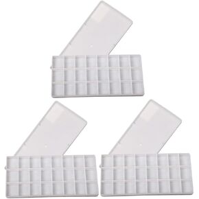 ERINGOGO 3Pcs Box Color Pigment Tray Durable Painting Tools for Artists Easy to Clean Color Mixing Box for Watercolor and Painting