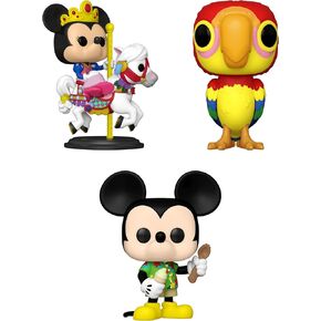 Funko Pop! Walt Disney World 50th Anniversary - Set of 3 - Aloha Mickey, Minnie Carousel and Parrot Jose