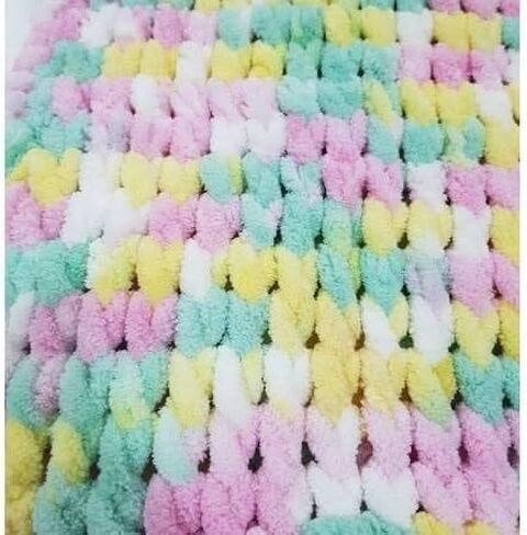 Alize Puffy Color Baby Blanket Yarn Lot of 4skn 400gr 39.3 yds 100% Micropolyester Soft Yarn Hand Knitting Yarn (5862) in Kuwait