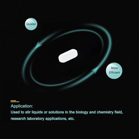 MECCANIXITY محرك مغناطيسي خلاط قضيب تحريك 10 مم (0.39 بوصة) × 6 مم شكل اسطوانة PTFE طلاء مغناطيس أبيض للمختبر 10 قطعة in Saudi Arabia