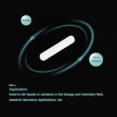 MECCANIXITY Magnetic Stirrer Mixer Stir Bar Rod 10mm(0.39") x6mm Cylinder Shape PTFE Coating Magnet White for Laboratory 10Pcs in Kuwait