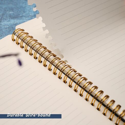 Spiral Notebook for Women, Durable A5 Leather Hardcover Notebooks, 200 Lined Pages, Cute Notebooks for Perfect Supplies at School, 8.3 x 6.2 in in Saudi Arabia