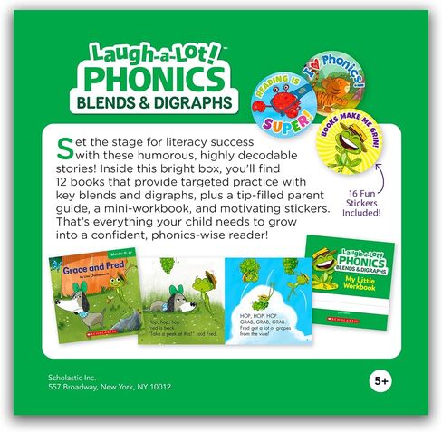 Laugh-a-Lot Phonics: Blends & Digraphs (Parent Pack): 12 Engaging Books That Teach Key Decoding Skills to Help New Readers Soar in Saudi Arabia