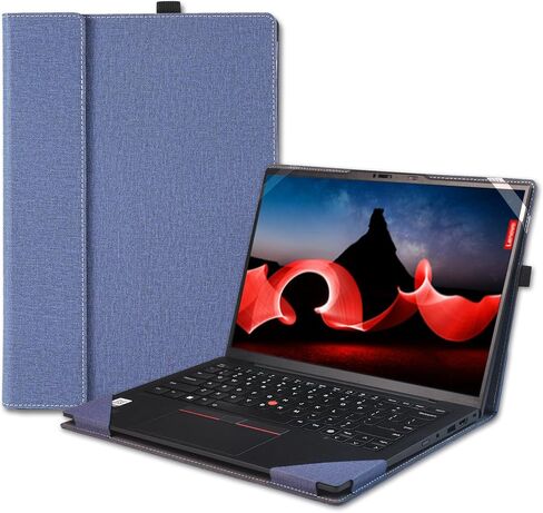 New Laptop Cover Case for 14 inch Lenovo Thinkpad X1 Carbon Gen 12 Gen13 & for ThinkPad X1 2-in-1 Gen 9,PU Leather Protective Sleeve Bag with Heat Dissipation Bracket (Dark Gray) in Saudi Arabia