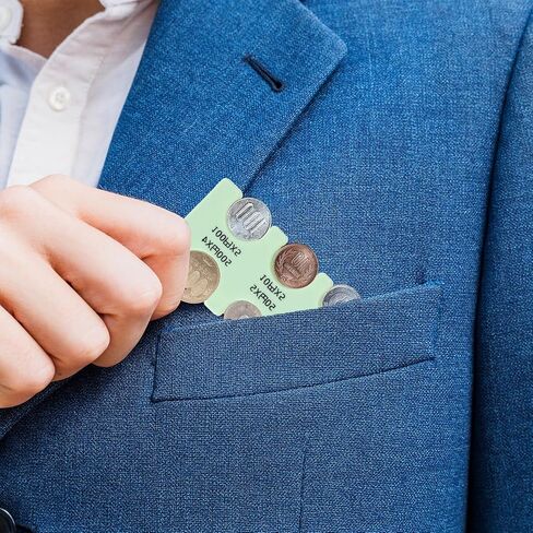 منظم الحالات اليابانية للعملة اليابانية ، 3 حزمة موزع العملة الصلبة مع 6 فتحات مستطيلات محمولة منظم العملات المعدنية ودخل العملات البلاستيكية ، الوردي ، الأصفر ، الأخضر الفاتح in Saudi Arabia