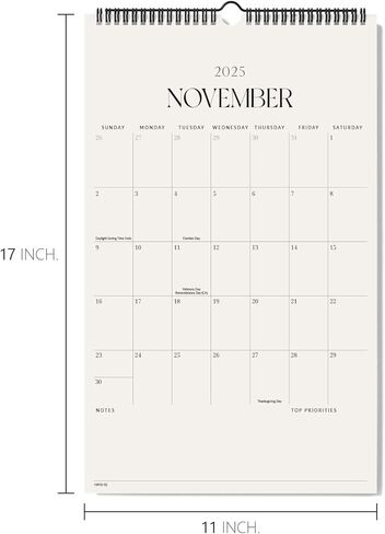 Jotsome Wall Calendar 2025-2026 ، تقويم الجدار الشهري الأكاديمي الكبير من يوليو 2025 إلى ديسمبر 2026 11x17 بوصة للمنزل والمكتب ، تخطيط سهل in Kuwait