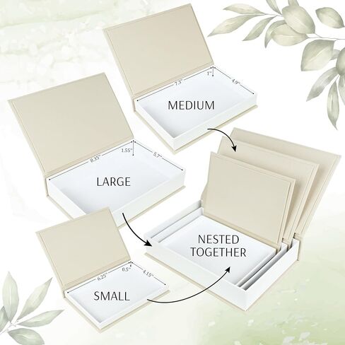 Decorative Storage Book Shaped Boxes Set for Farmhouse Modern Rustic Home Decor,Magnetic Gift Boxes,Hardcover Coffee Table Faux Books,Photo Storage Boxes in Saudi Arabia